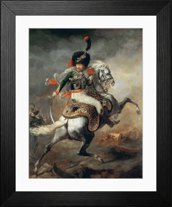 Framed Print : An Officer of the Imperial Horse Guards Charging. Artist: Gericault, Theodore (1791-1824) Framed Print : An Officer of the Imperial Horse Guards Charging. Artist: Gericault, Theodore (1791-1824)