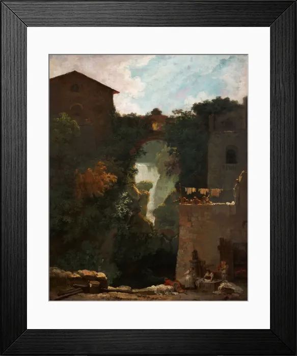 Framed Print : Les Cascatelles de Tivoli (Cascatelle Grandi in Tivoli). Artist: Fragonard, Jean Honore (1732-1806) Framed Print : Les Cascatelles de Tivoli (Cascatelle Grandi in Tivoli). Artist: Fragonard, Jean Honore (1732-1806)