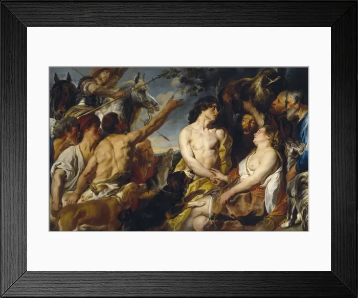 Framed Print : Meleager and Atalanta. Artist: Jordaens, Jacob (1593-1678) Framed Print : Meleager and Atalanta. Artist: Jordaens, Jacob (1593-1678)