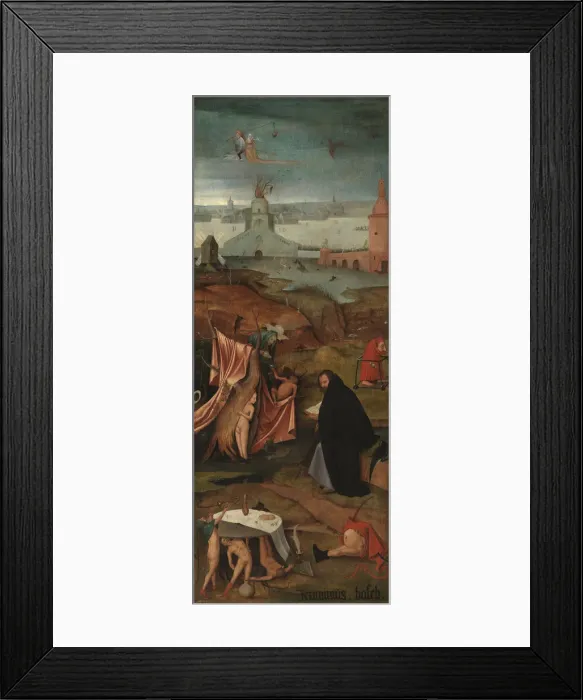 Framed Print : The Temptation of Saint Anthony. Artist: Bosch, Hieronymus, (School) Framed Print : The Temptation of Saint Anthony. Artist: Bosch, Hieronymus, (School)