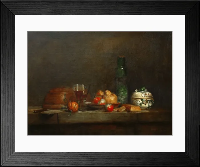 Framed Print : A Bowl of Olives. Artist: Chardin, Jean-Baptiste Simeon (1699-1779) Framed Print : A Bowl of Olives. Artist: Chardin, Jean-Baptiste Simeon (1699-1779)