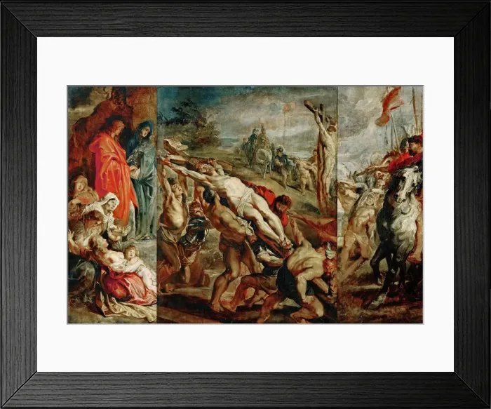 Framed Print : The Elevation of the Cross (sketch for the triptych). Artist: Rubens, Pieter Paul (1577-1640) Framed Print : The Elevation of the Cross (sketch for the triptych). Artist: Rubens, Pieter Paul (1577-1640)
