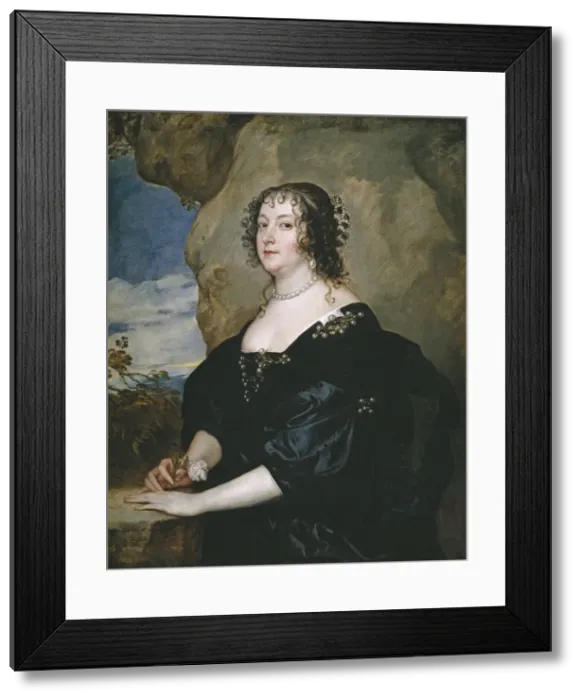 Framed Print : Portrait of Beatrice, Countess of Oxford. Artist: Dyck, Sir Anthony van (1599-1641) Framed Print : Portrait of Beatrice, Countess of Oxford. Artist: Dyck, Sir Anthony van (1599-1641)