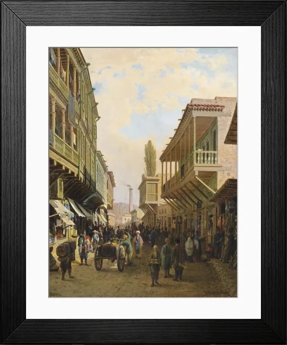 Framed Print : A street in Tiflis. Artist: Vereshchagin, Pyotr Petrovich (1836-1886) Framed Print : A street in Tiflis. Artist: Vereshchagin, Pyotr Petrovich (1836-1886)