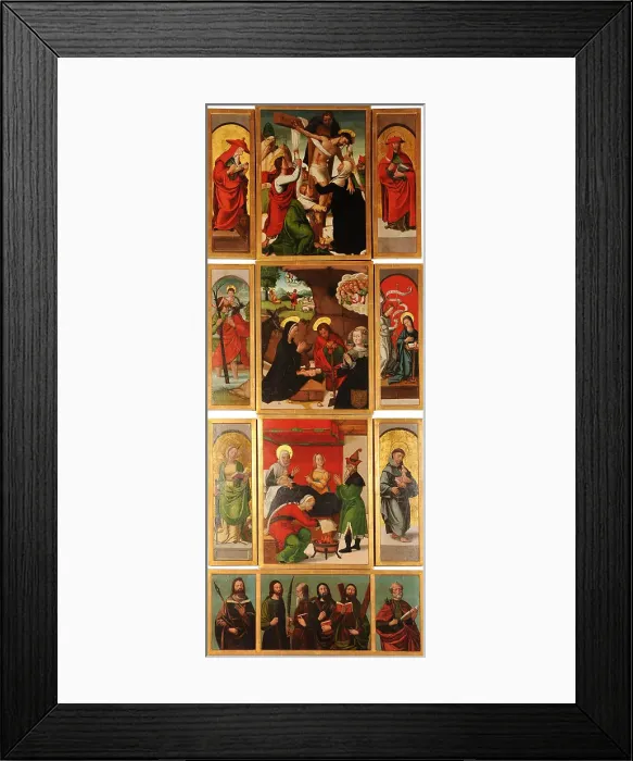 Framed Print : Altarpiece of Saints Anne and Michael the Archangel (Left panel). Artist: Comontes, Francisco de (active 1524-1565) Framed Print : Altarpiece of Saints Anne and Michael the Archangel (Left panel). Artist: Comontes, Francisco de (active 1524-1565)