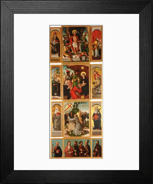 Framed Print : Altarpiece of Saints Anne and Michael the Archangel (Right panel). Artist: Comontes, Francisco de (active 1524-1565) Framed Print : Altarpiece of Saints Anne and Michael the Archangel (Right panel). Artist: Comontes, Francisco de (active 1524-1565)