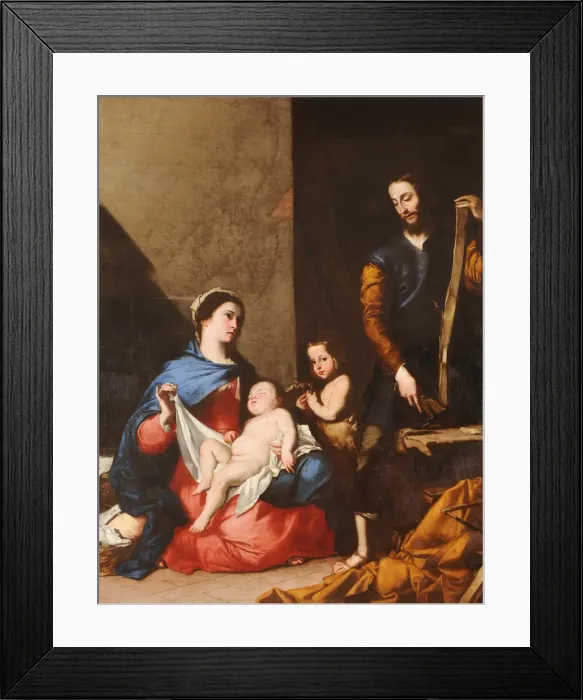 Framed Print : The Holy Family. Artist: Ribera, Jose, de (1591-1652) Framed Print : The Holy Family. Artist: Ribera, Jose, de (1591-1652)