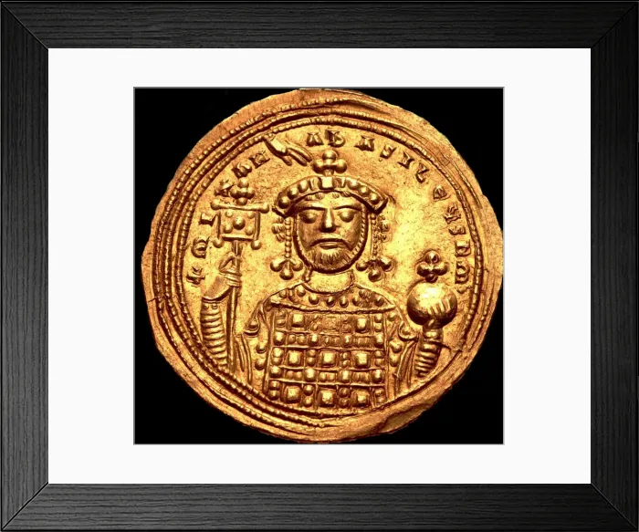 Framed Print : Michael IV the Paphlagonian. Histamenon. Artist: Numismatic, Ancient Coins Framed Print : Michael IV the Paphlagonian. Histamenon. Artist: Numismatic, Ancient Coins