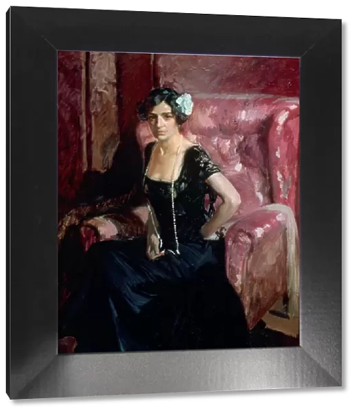 Clotilde in an Evening Dress. Artist: Sorolla y Bastida, Joaquin (1863-1923)