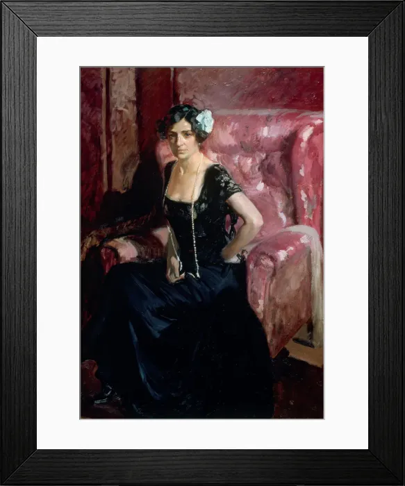 Framed Print : Clotilde in an Evening Dress. Artist: Sorolla y Bastida, Joaquin (1863-1923) Framed Print : Clotilde in an Evening Dress. Artist: Sorolla y Bastida, Joaquin (1863-1923)