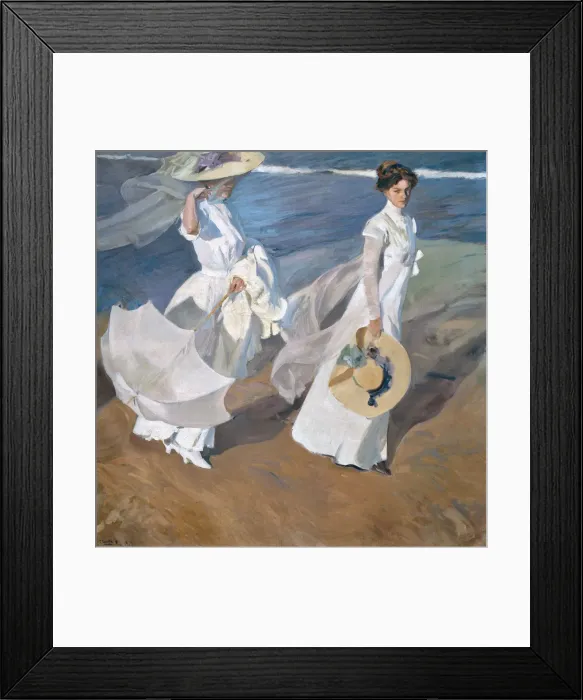 Framed Print : Strolling along the Seashore. Artist: Sorolla y Bastida, Joaquin (1863-1923) Framed Print : Strolling along the Seashore. Artist: Sorolla y Bastida, Joaquin (1863-1923)