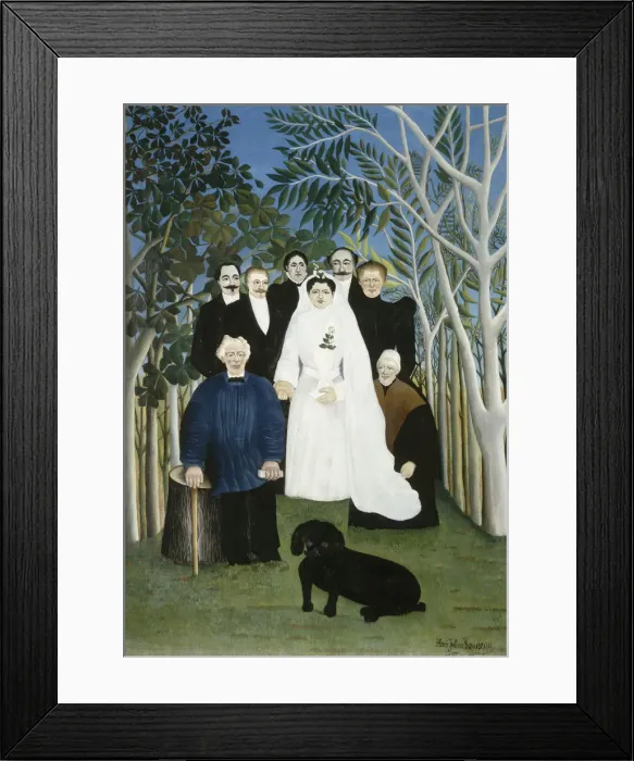 Framed Print : The Wedding Party. Artist: Rousseau, Henri Julien Felix (1844-1910) Framed Print : The Wedding Party. Artist: Rousseau, Henri Julien Felix (1844-1910)