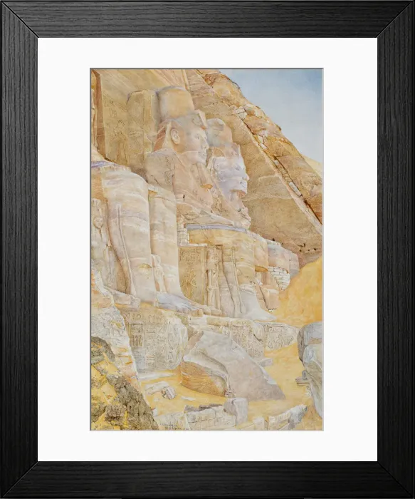Framed Print : The Great Temple of Abu Simbel. Artist: Newmann, Henri Roderick (1833-1918) Framed Print : The Great Temple of Abu Simbel. Artist: Newmann, Henri Roderick (1833-1918)