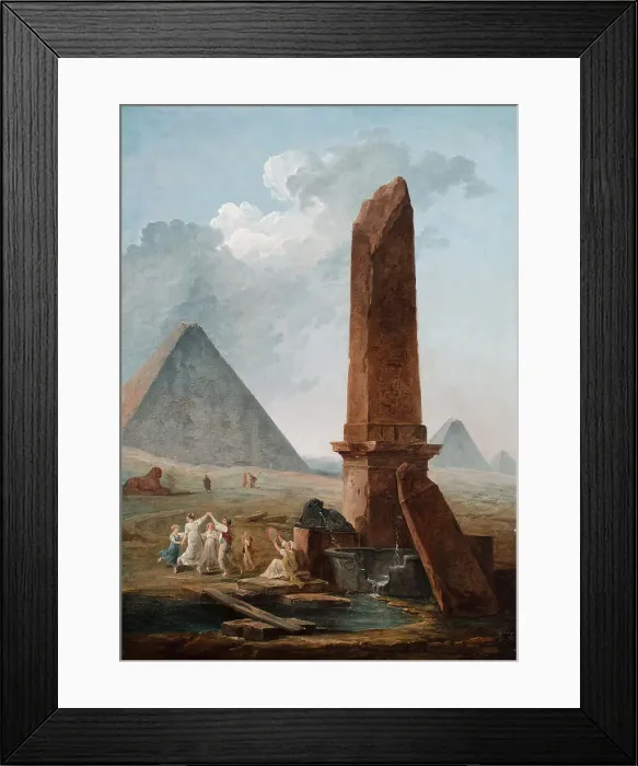 Framed Print : The Farandole Amidst Egyptian Monuments. Artist: Robert, Hubert (1733-1808) Framed Print : The Farandole Amidst Egyptian Monuments. Artist: Robert, Hubert (1733-1808)