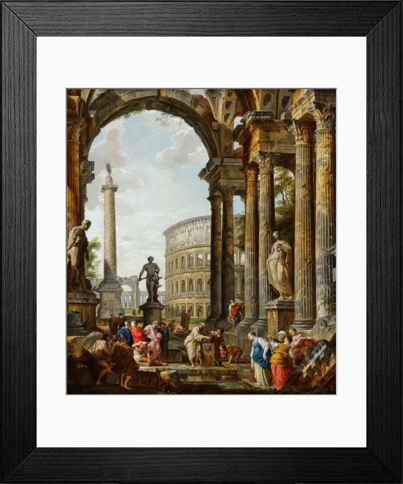 Framed Print : The Philosopher Diogenes Throwing Down His Bowl. Artist: Panini, Giovanni Paolo (1691-1765) Framed Print : The Philosopher Diogenes Throwing Down His Bowl. Artist: Panini, Giovanni Paolo (1691-1765)