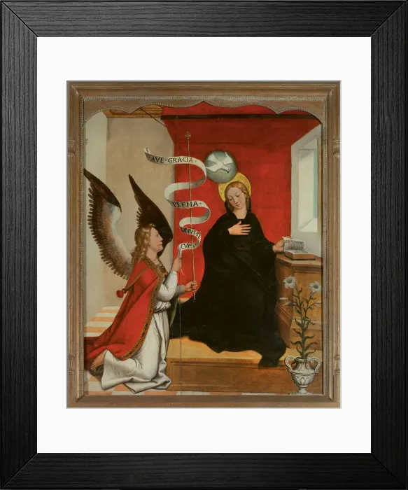 Framed Print : The Annunciation. Artist: Comontes, Francisco de (active 1524-1565) Framed Print : The Annunciation. Artist: Comontes, Francisco de (active 1524-1565)