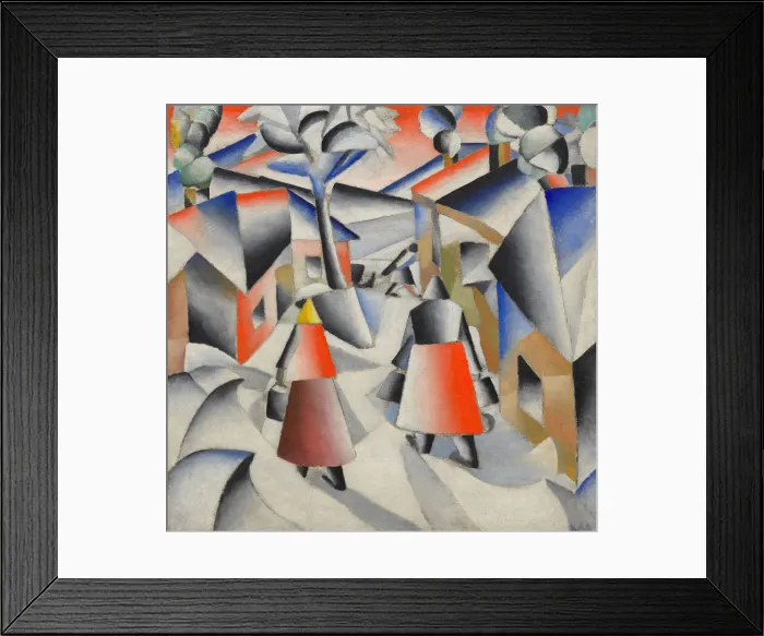 Framed Print : Morning in the Village after Snowstorm. Artist: Malevich, Kasimir Severinovich (1878-1935) Framed Print : Morning in the Village after Snowstorm. Artist: Malevich, Kasimir Severinovich (1878-1935)