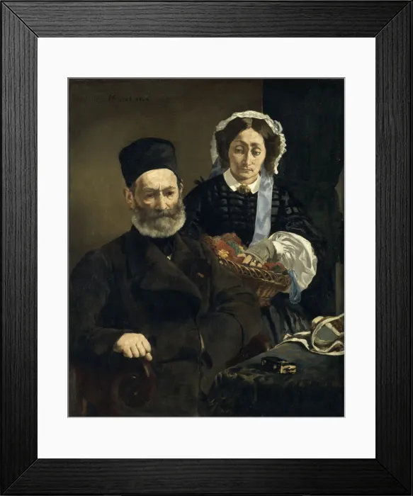 Framed Print : Monsieur and Madame Auguste Manet. Artist: Manet, Edouard (1832-1883) Framed Print : Monsieur and Madame Auguste Manet. Artist: Manet, Edouard (1832-1883)