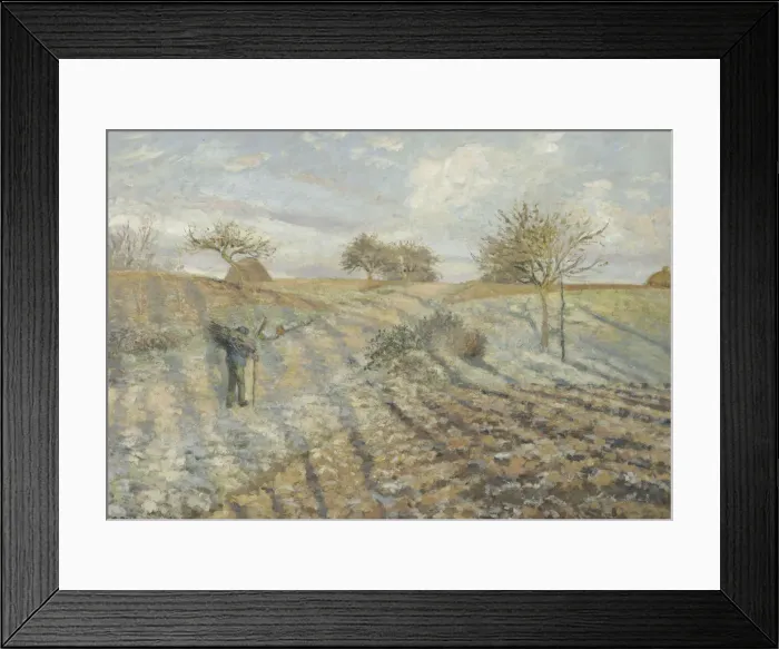 Framed Print : Hoarfrost (Gelee blanche). Artist: Pissarro, Camille (1830-1903) Framed Print : Hoarfrost (Gelee blanche). Artist: Pissarro, Camille (1830-1903)