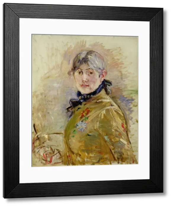 Framed Print : Self-Portrait. Artist: Morisot, Berthe (1841-1895) Framed Print : Self-Portrait. Artist: Morisot, Berthe (1841-1895)