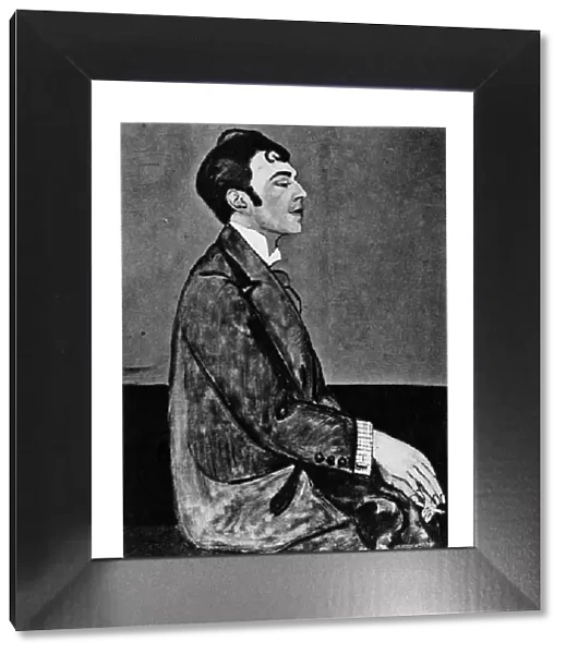 Portrait of the poet Osip Mandelstam (1891-1938). Artist: Zelmanova-Tchudovskaya, Anna Mikhaylovna (ca. 1890-1948)