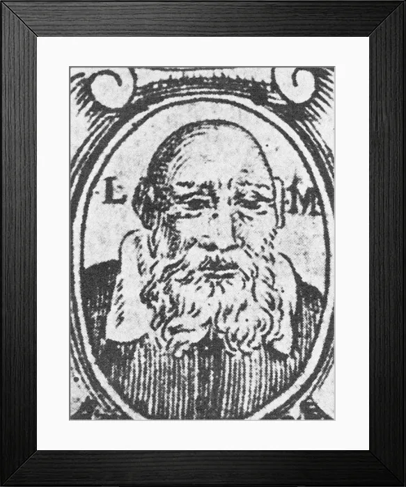 Framed Print : Self-Portrait from Chaje Jehuda (Life of Yehudah). Artist: Leon of Modena (1571-1648) Framed Print : Self-Portrait from Chaje Jehuda (Life of Yehudah). Artist: Leon of Modena (1571-1648)