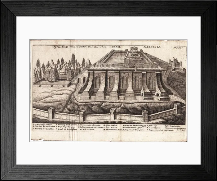 Framed Print : De templo Hierosolymitano (Solomons Temple). Artist: Leon, Jacob Judah Aryeh (1603-1675) Framed Print : De templo Hierosolymitano (Solomons Temple). Artist: Leon, Jacob Judah Aryeh (1603-1675)