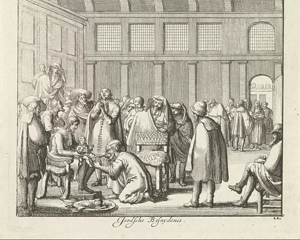 Jewish circumcision. Artist: Luyken, Jan (Johannes) (1649-1712)