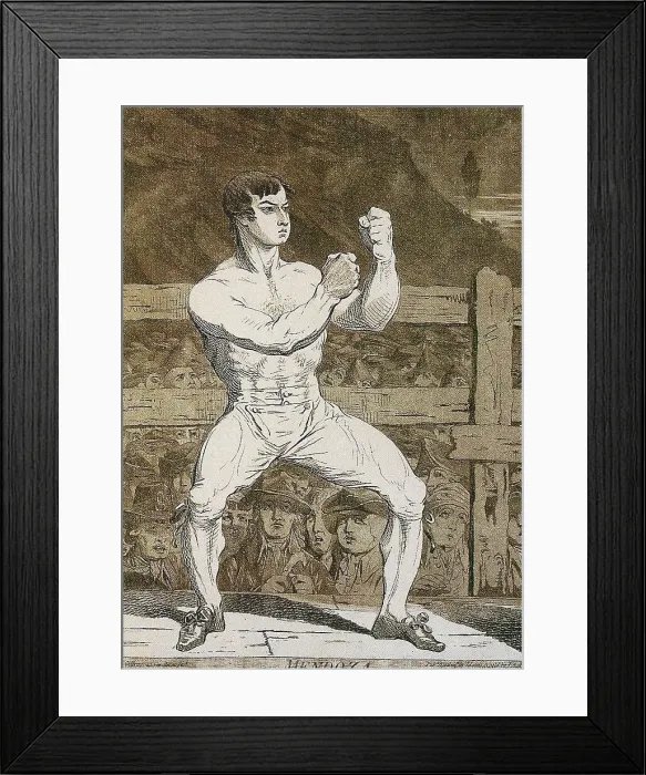 Framed Print : Daniel Mendoza. Artist: Gillray, James (1757-1815) Framed Print : Daniel Mendoza. Artist: Gillray, James (1757-1815)