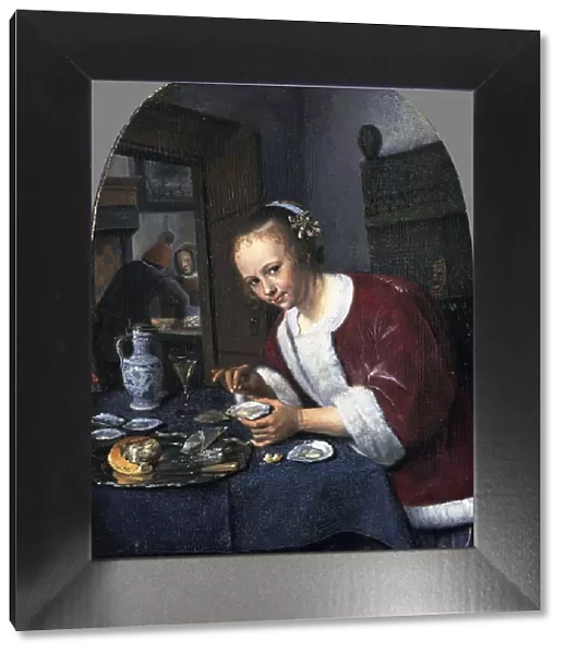 Girl with oysters. Artist: Steen, Jan Havicksz (1626-1679)