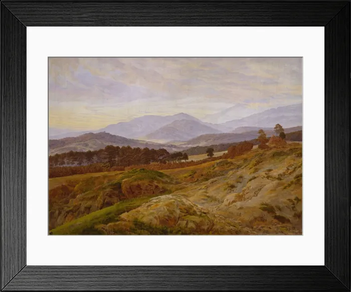 Framed Print : The Riesengebirge. Artist: Friedrich, Caspar David (1774-1840) Framed Print : The Riesengebirge. Artist: Friedrich, Caspar David (1774-1840)