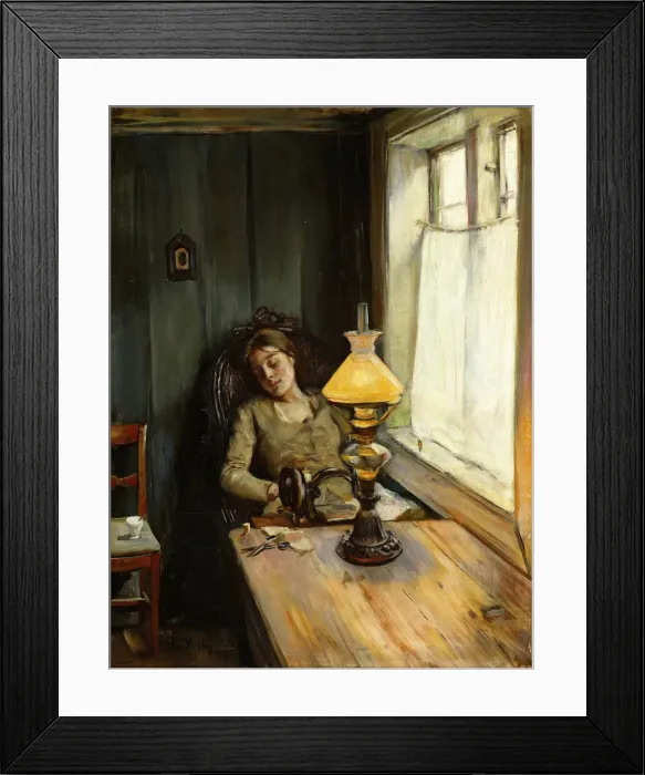 Framed Print : Tired. Artist: Krohg, Christian (1852-1925) Framed Print : Tired. Artist: Krohg, Christian (1852-1925)
