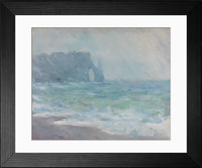 Framed Print : Rain in Etretat. Artist: Monet, Claude (1840-1926) Framed Print : Rain in Etretat. Artist: Monet, Claude (1840-1926)