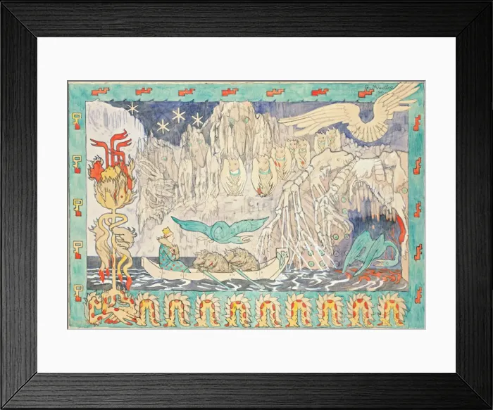 Framed Print : The Giants Lair. Artist: Munthe, Gerhard (1849-1929) Framed Print : The Giants Lair. Artist: Munthe, Gerhard (1849-1929)