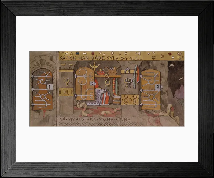 Framed Print : Asmund bringing Home Silver and Gold. Artist: Munthe, Gerhard (1849-1929) Framed Print : Asmund bringing Home Silver and Gold. Artist: Munthe, Gerhard (1849-1929)