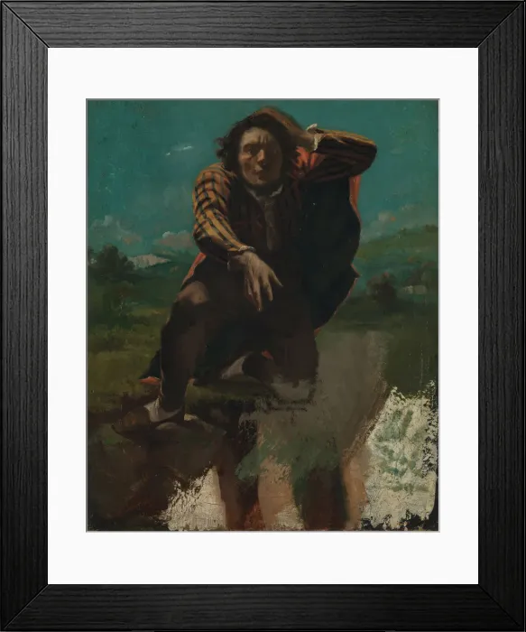 Framed Print : Self-Portrait (The Man Made Mad by Fear). Artist: Courbet, Gustave (1819-1877) Framed Print : Self-Portrait (The Man Made Mad by Fear). Artist: Courbet, Gustave (1819-1877)