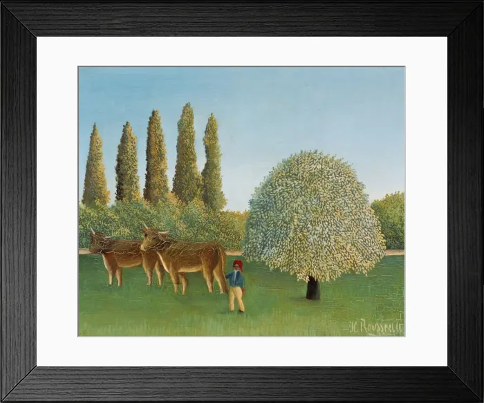 Framed Print : Meadowland (The Pasture). Artist: Rousseau, Henri Julien Felix (1844-1910) Framed Print : Meadowland (The Pasture). Artist: Rousseau, Henri Julien Felix (1844-1910)