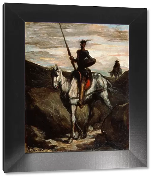 Don Quixote in the Mountains. Artist: Daumier, Honore (1808-1879)
