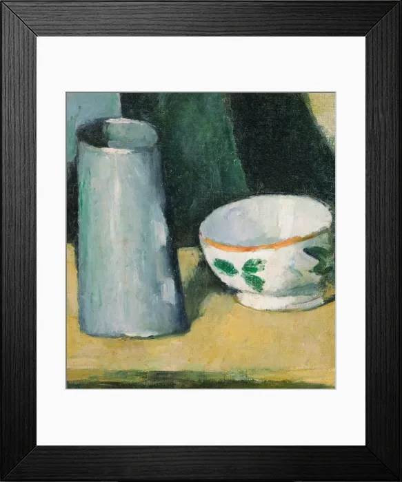 Framed Print : Bowl and Milk-Jug. Artist: Cezanne, Paul (1839-1906) Framed Print : Bowl and Milk-Jug. Artist: Cezanne, Paul (1839-1906)