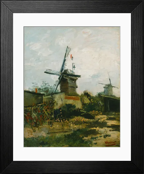 Framed Print : Windmills on Montmartre. Artist: Gogh, Vincent, van (1853-1890) Framed Print : Windmills on Montmartre. Artist: Gogh, Vincent, van (1853-1890)