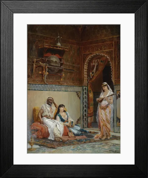 Framed Print : in a Harem. Artist: Baratti, Filippo (1868-1901) Framed Print : in a Harem. Artist: Baratti, Filippo (1868-1901)