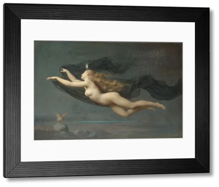 Framed Print : La Nuit. Artist: Raynaud, Auguste (1854-1937) Framed Print : La Nuit. Artist: Raynaud, Auguste (1854-1937)