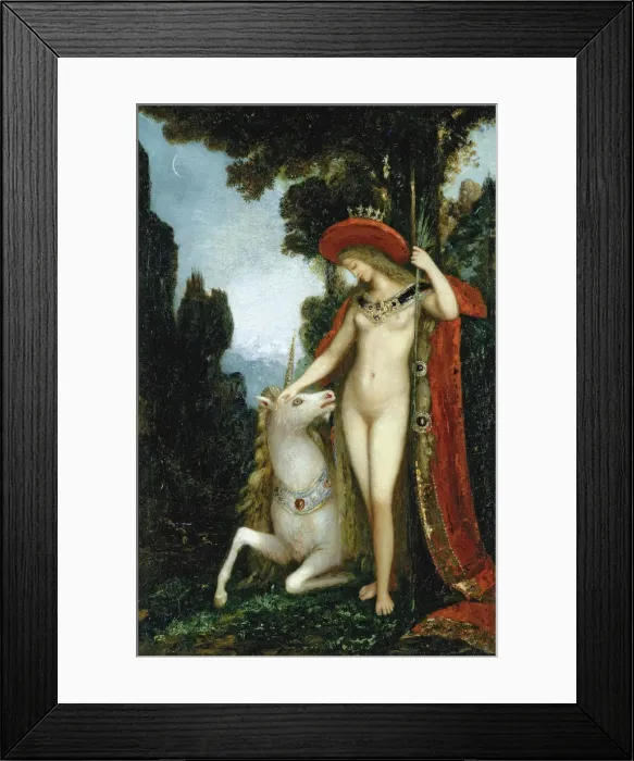 Framed Print : The Unicorn. Artist: Moreau, Gustave (1826-1898) Framed Print : The Unicorn. Artist: Moreau, Gustave (1826-1898)