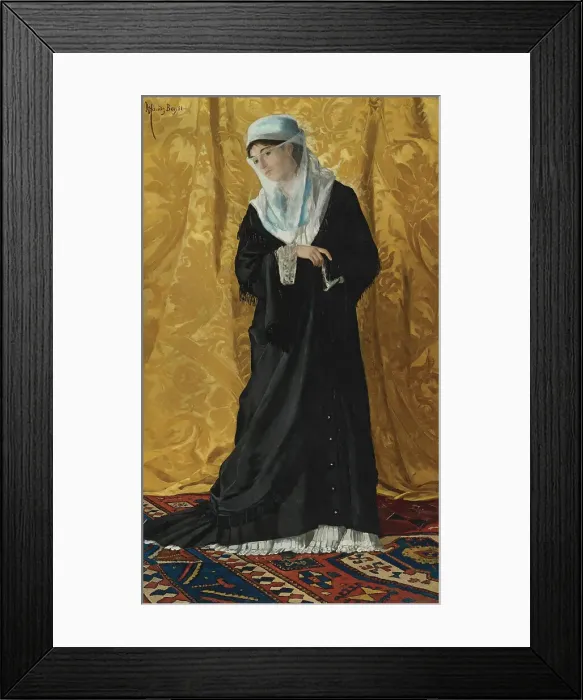 Framed Print : A Lady of Constantinople. Artist: Hamdi Bey, Osman (1842-1910) Framed Print : A Lady of Constantinople. Artist: Hamdi Bey, Osman (1842-1910)