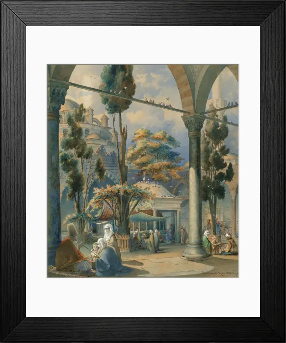 Framed Print : Courtyard of the Sultan Bayezid Mosque in Constantinople. Artist: Preziosi, Amedeo (1816-1882) Framed Print : Courtyard of the Sultan Bayezid Mosque in Constantinople. Artist: Preziosi, Amedeo (1816-1882)