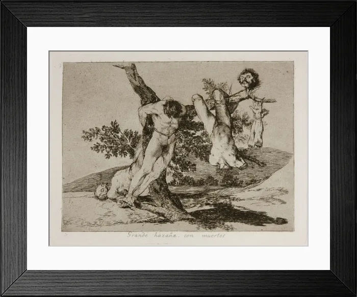 Framed Print : Grande hazana! Con muertos! (A heroic feat! With dead men!) Plate 39 from The Disasters of War (Los Artist: Goya, Francisco, de (1746-1828) Framed Print : Grande hazana! Con muertos! (A heroic feat! With dead men!) Plate 39 from The Disasters of War (Los Artist: Goya, Francisco, de (1746-1828)