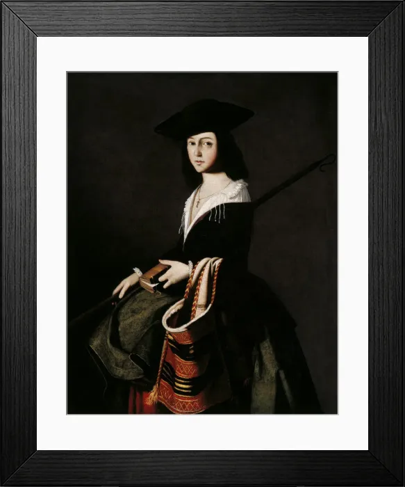 Framed Print : Saint Margaret. Artist: Zurbaran, Francisco, de (1598-1664) Framed Print : Saint Margaret. Artist: Zurbaran, Francisco, de (1598-1664)