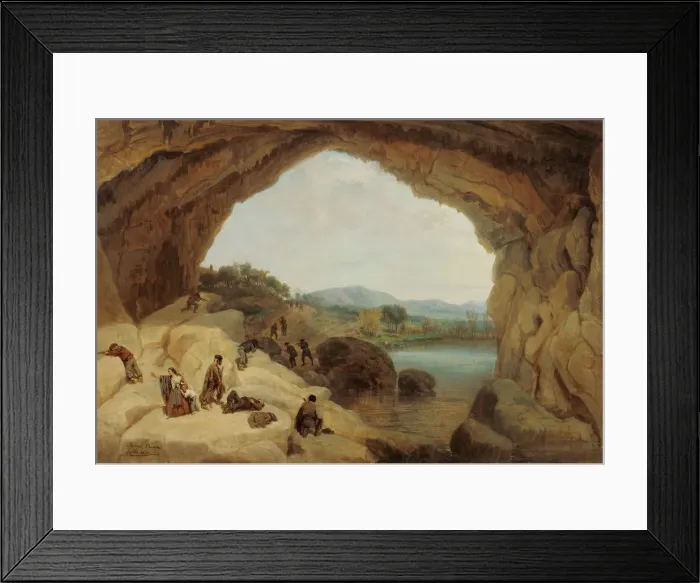 Framed Print : Ambushing a Group of Bandits at the Cueva del Gato. Artist: Barron y Carrillo, Manuel (1814-1884) Framed Print : Ambushing a Group of Bandits at the Cueva del Gato. Artist: Barron y Carrillo, Manuel (1814-1884)
