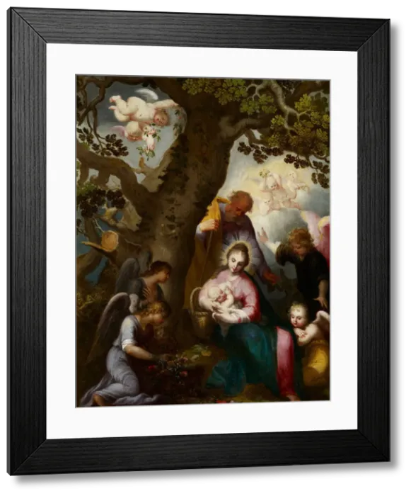 Framed Print : The Flight into Egypt. Artist: Bloemaert, Abraham (1566-1651) Framed Print : The Flight into Egypt. Artist: Bloemaert, Abraham (1566-1651)