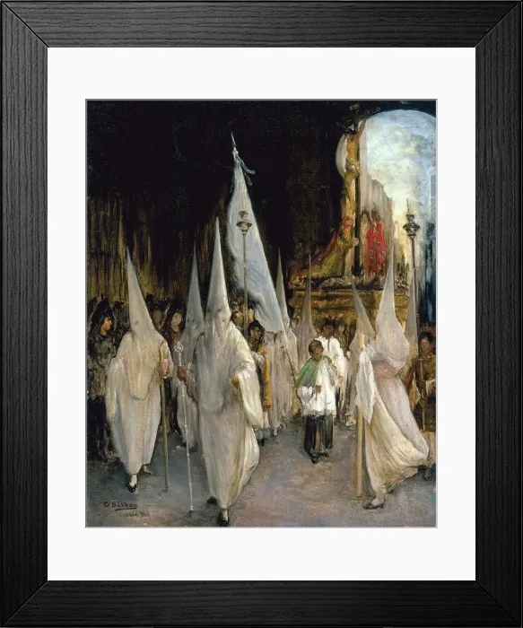 Framed Print : Procession of the Seven Words. Artist: Bilbao Martinez, Gonzalo (1860-1938) Framed Print : Procession of the Seven Words. Artist: Bilbao Martinez, Gonzalo (1860-1938)